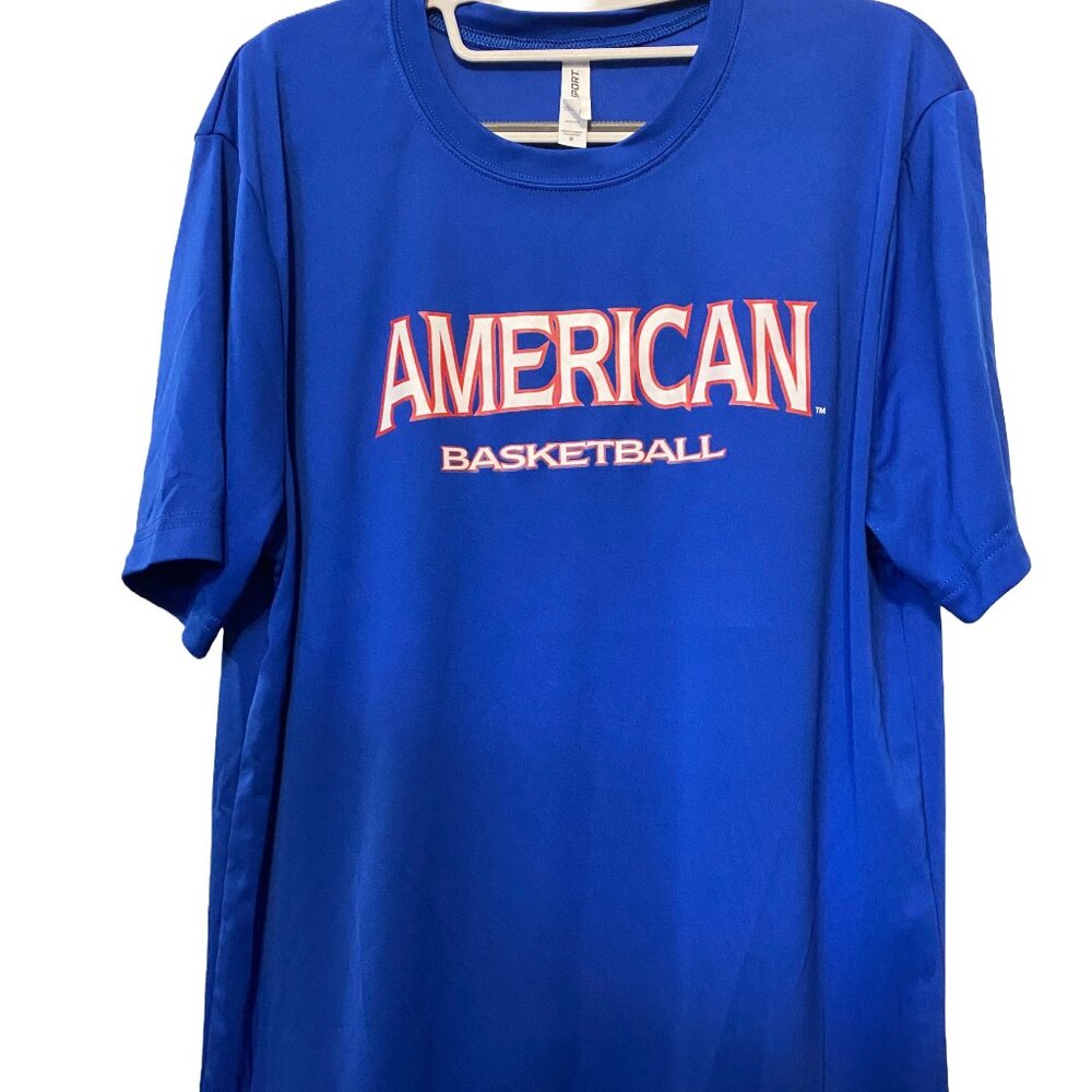 AU American University Basketball All Sport Athletic Tee Shirt, Medium